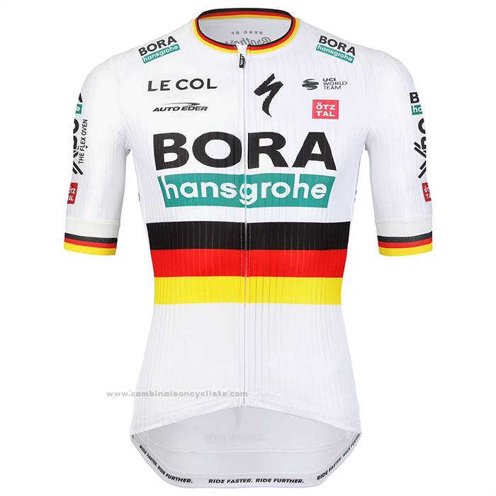 2023 Maillot Cyclisme Bora-hansgrone Noir Rouge Jaune Manches Courtes Et Cuissard